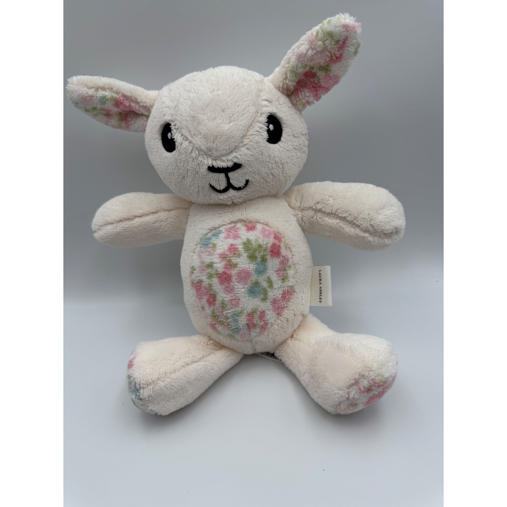 Laura Ashley Butterfly Lamb Toy 8.5 Inch Daisy‎ Ditsy White Floral Plush